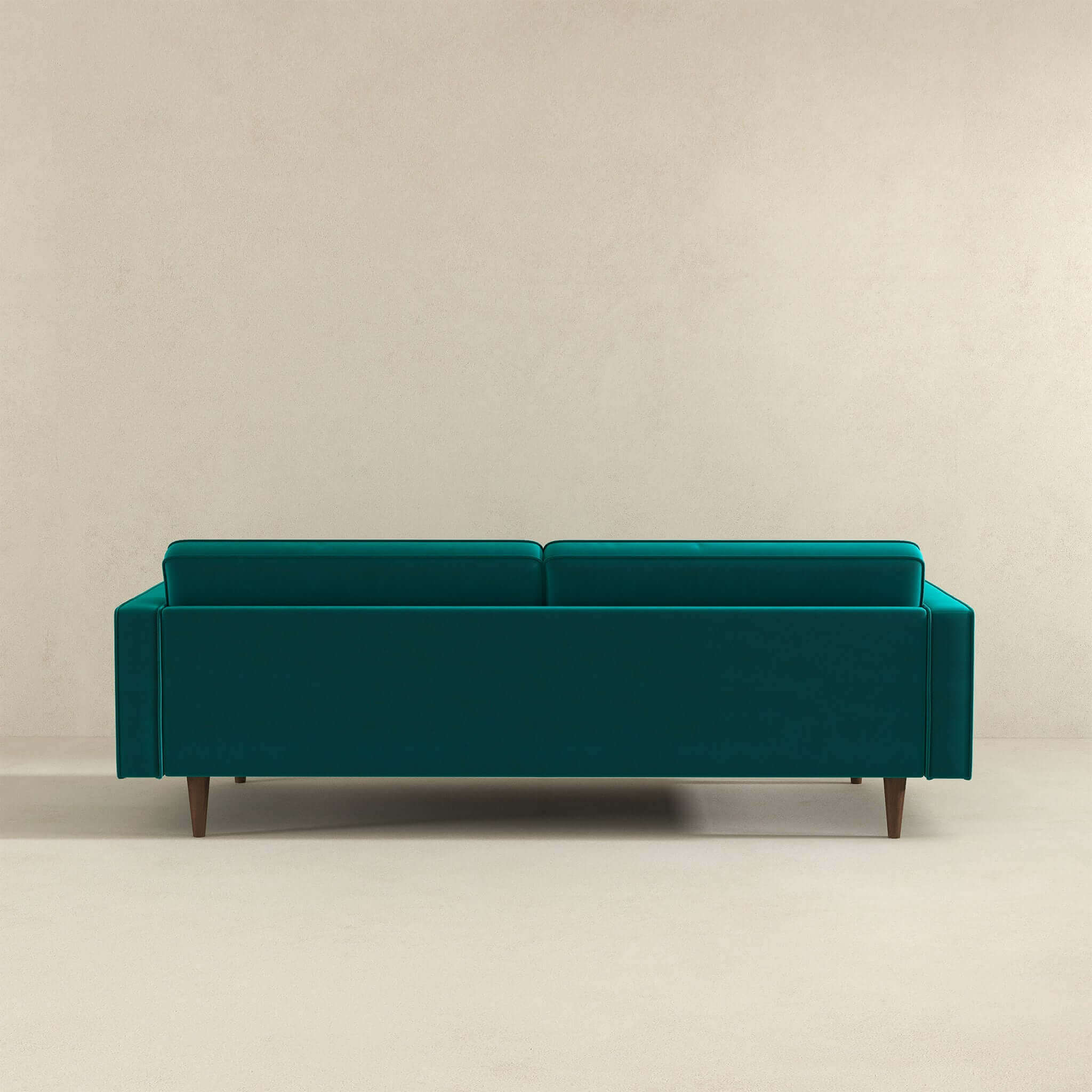 Casey Mid Century Teal Sofa