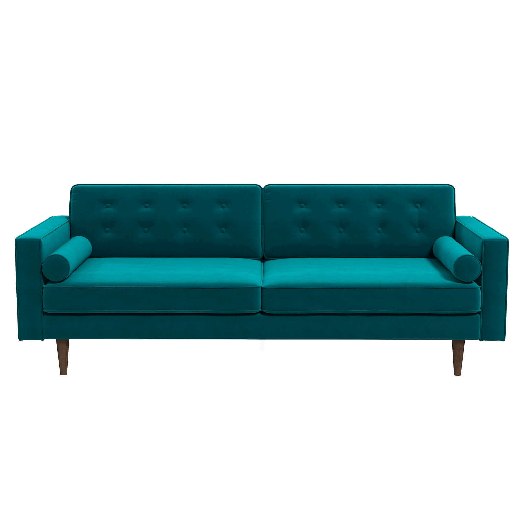 Casey Mid Century Teal Sofa