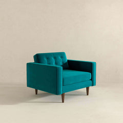 Casey Teal Velvet Lounge Chair