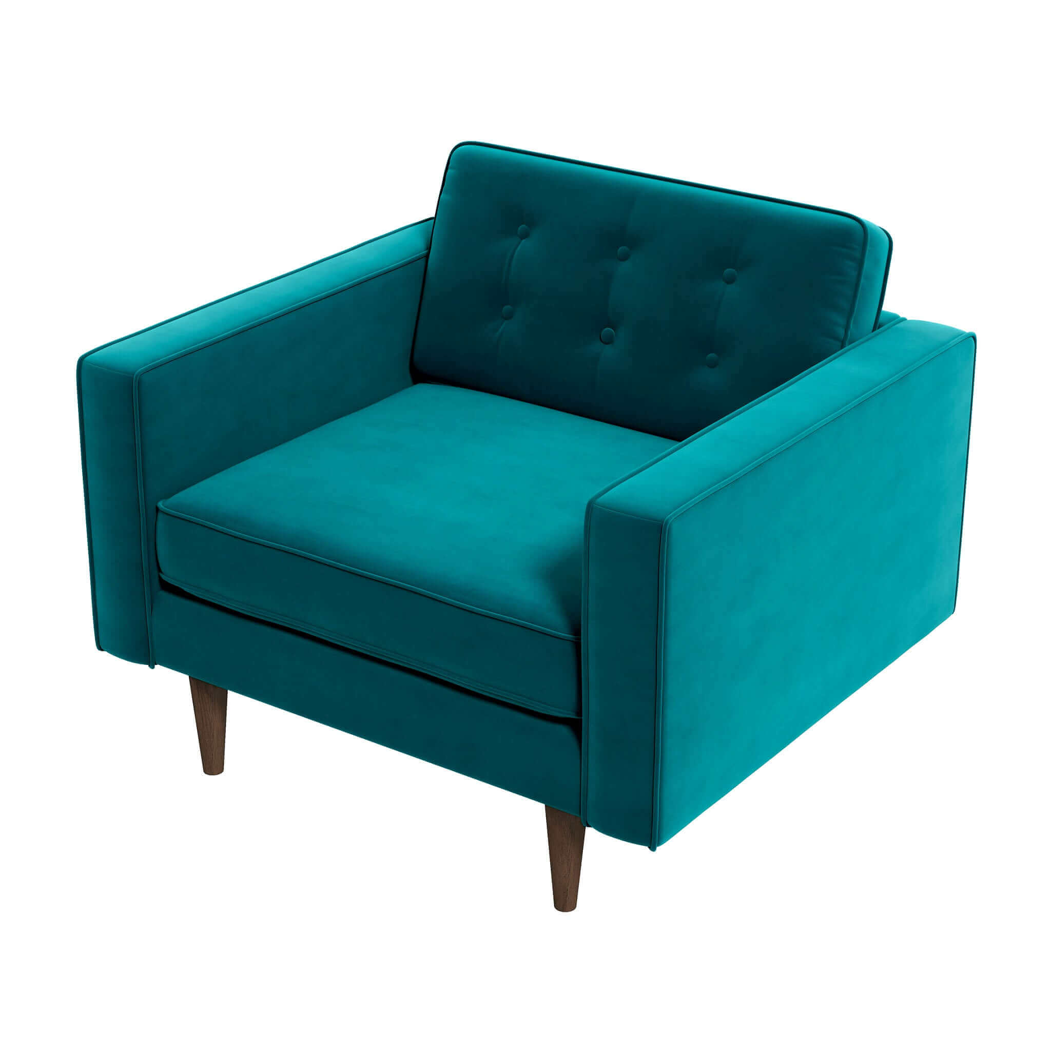 Casey Teal Velvet Lounge Chair