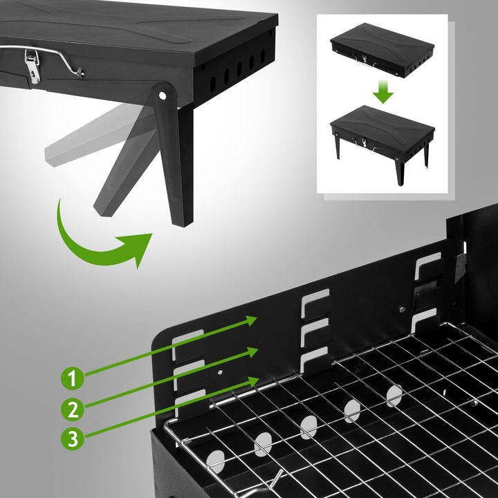 Charcoal Grill Collapsible Iron