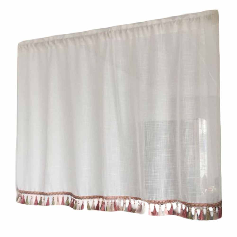 Charming White Café Curtain