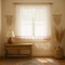 Semi-Sheer Cafe Curtain Tassels Short Kitchen Curtain Half Window Curtain, White, 57x24 inch