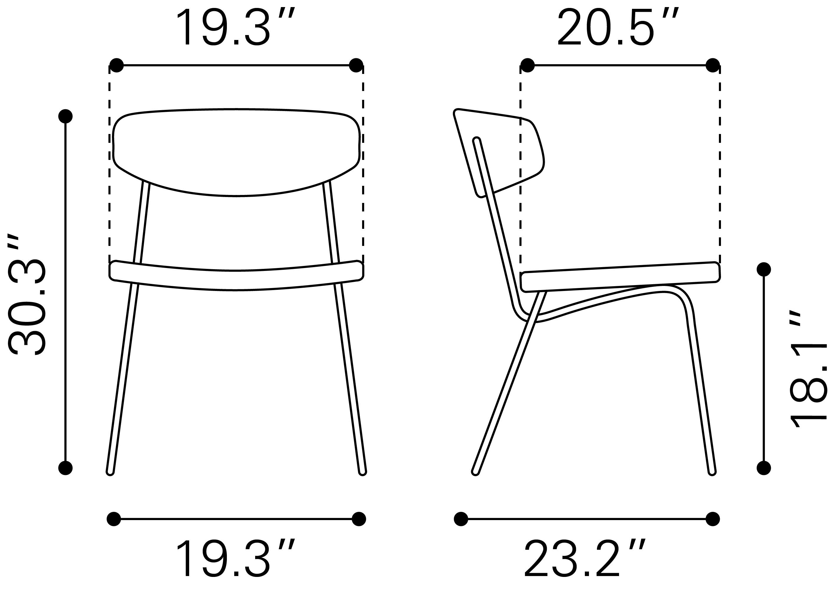 Charon Dining Chair Brown