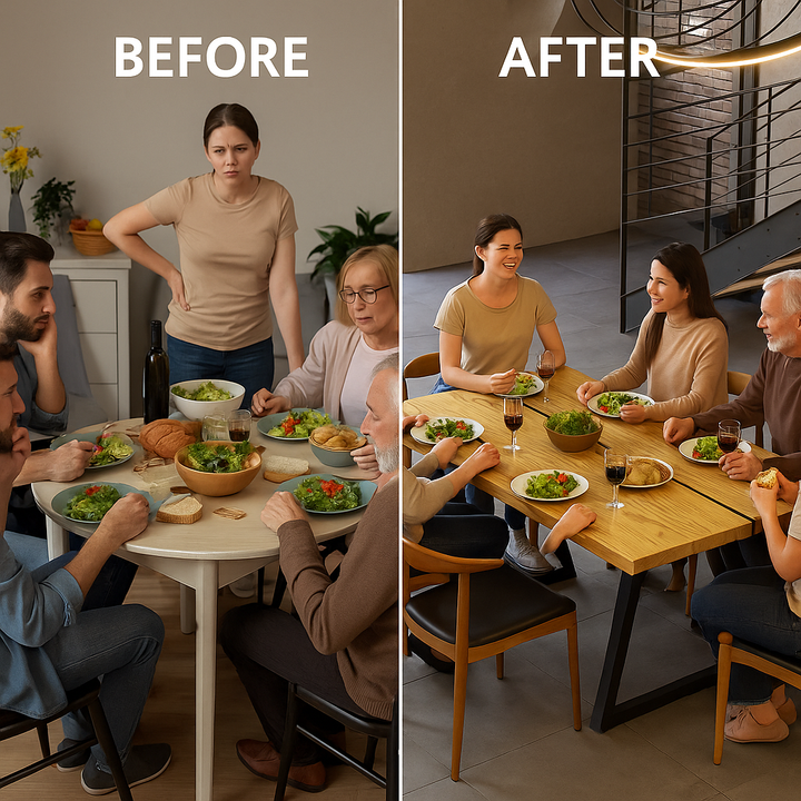 UrbanFoundry Wood Dining Table – 70.9" Industrial Modern 6–8 Seat | Dining Room | Trufairs