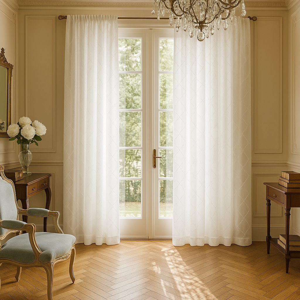 Diamond Sheer Window Curtain Panel(Only 1 Pc Panel)