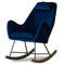 Chelsea Velvet Rocking Chair Blue