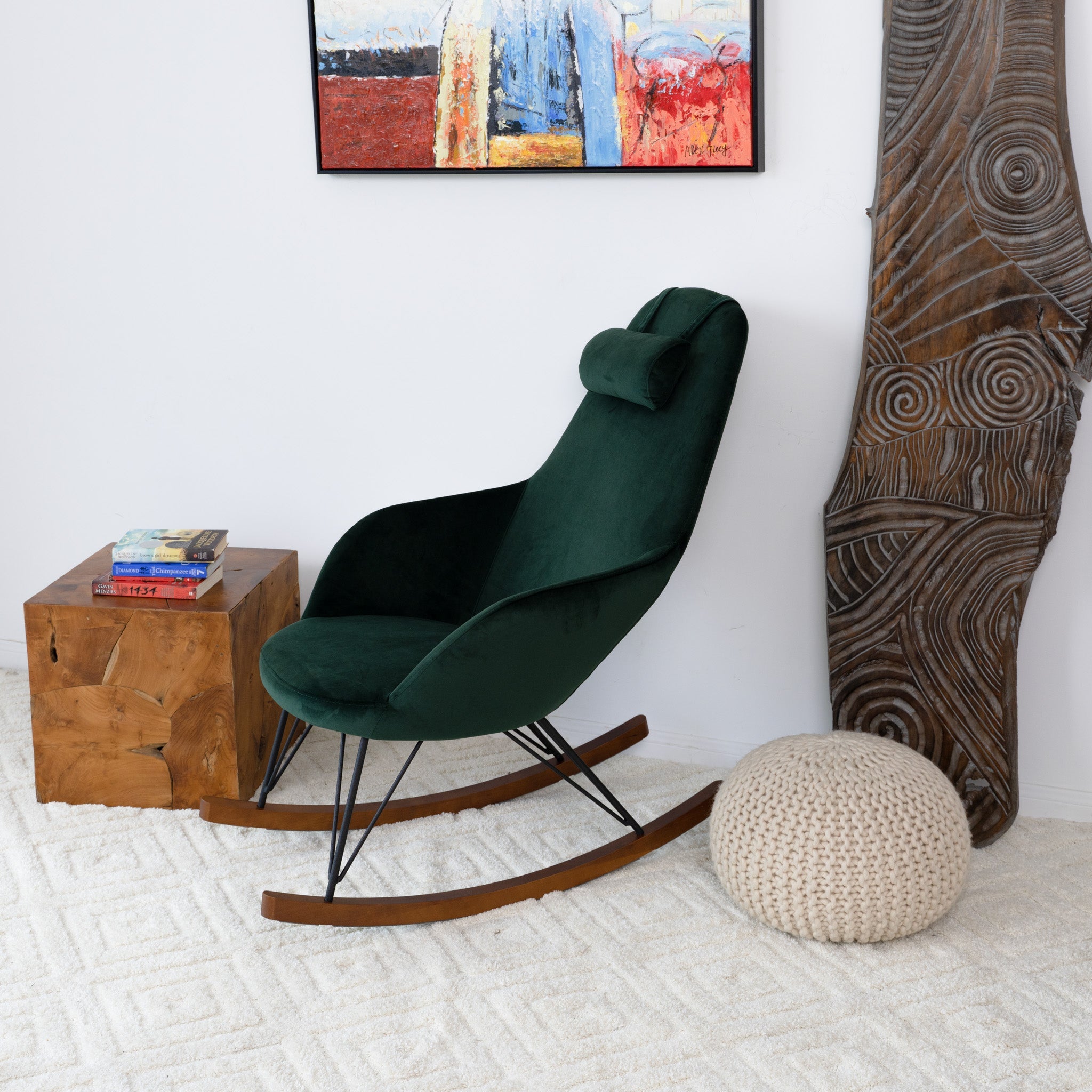 Chloe Mid Century Modern Rocker Chair