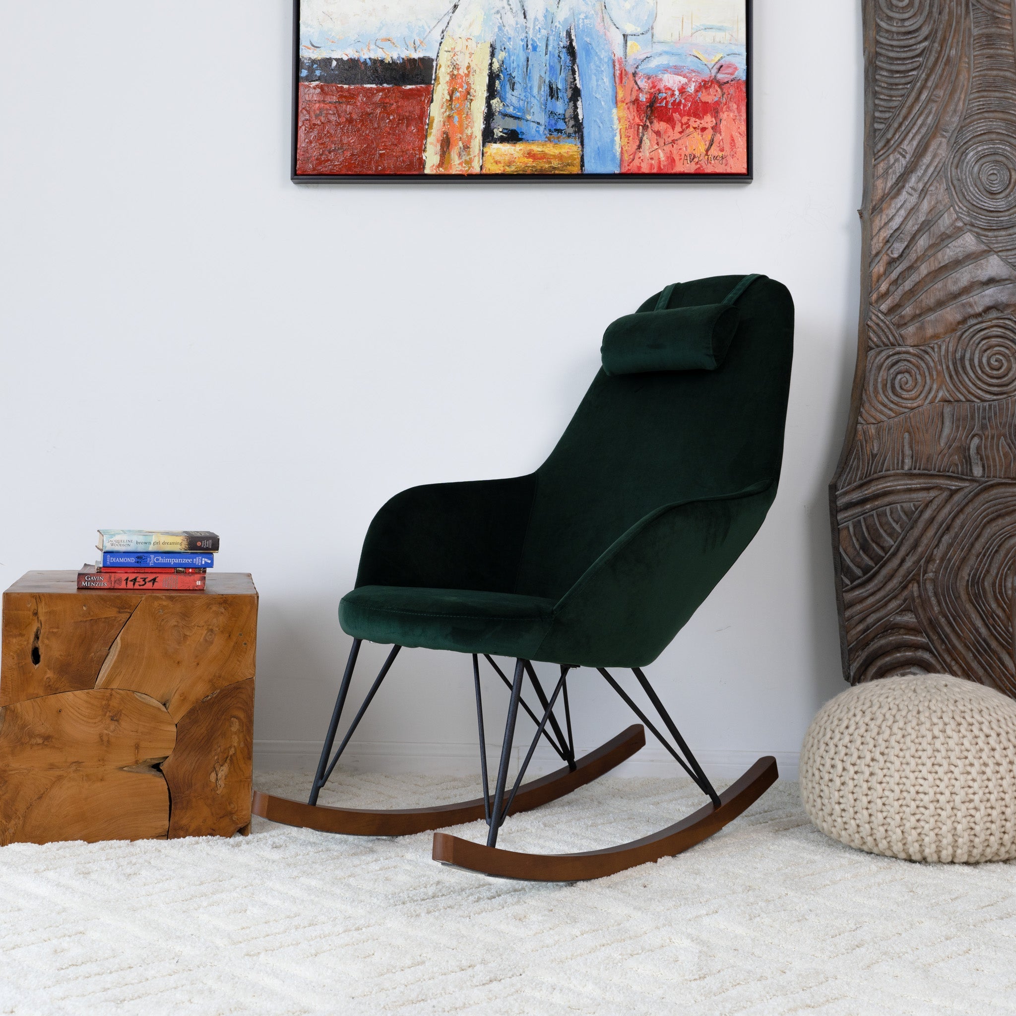 Chloe Mid Century Modern Rocker Chair