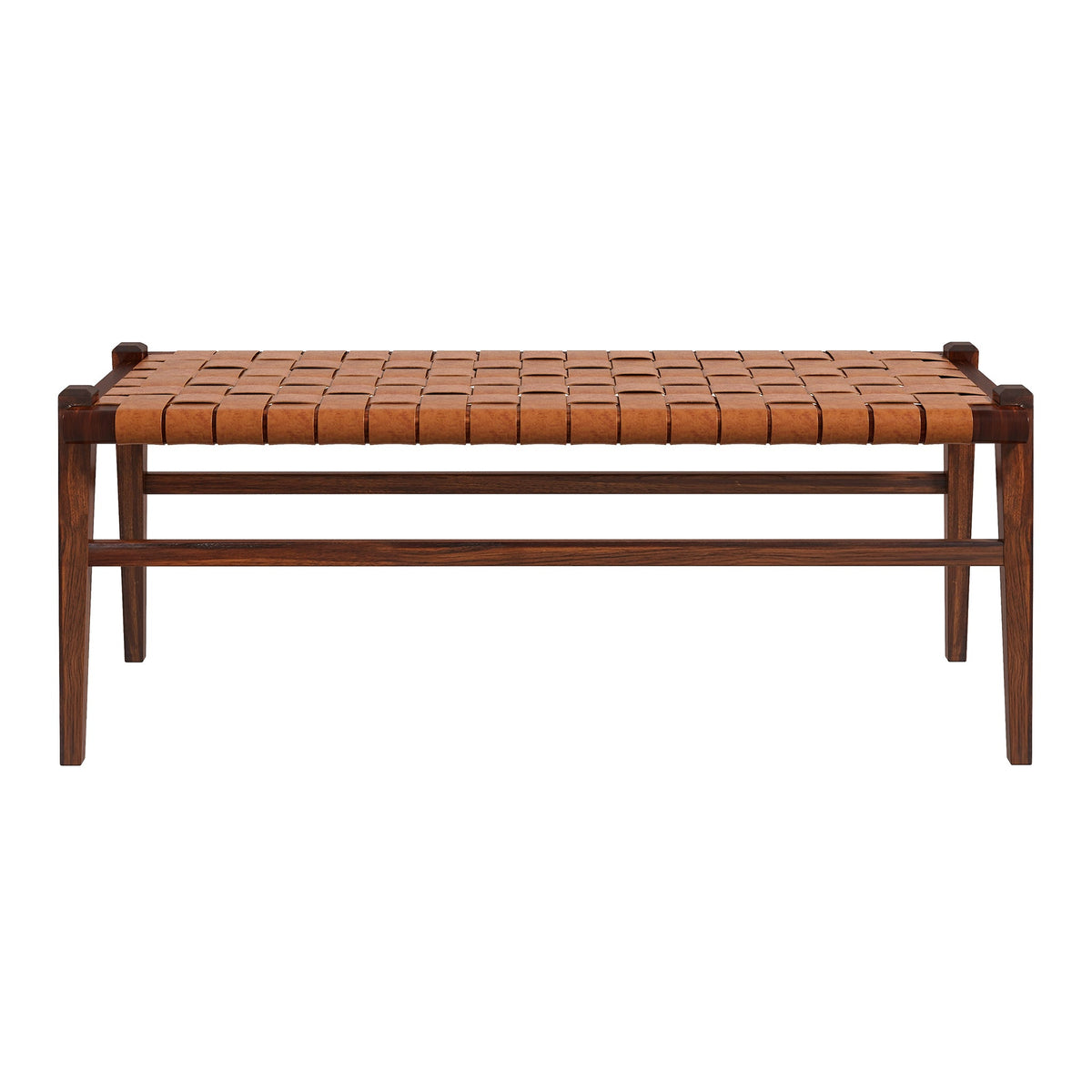 Cody Tan Leather Bench