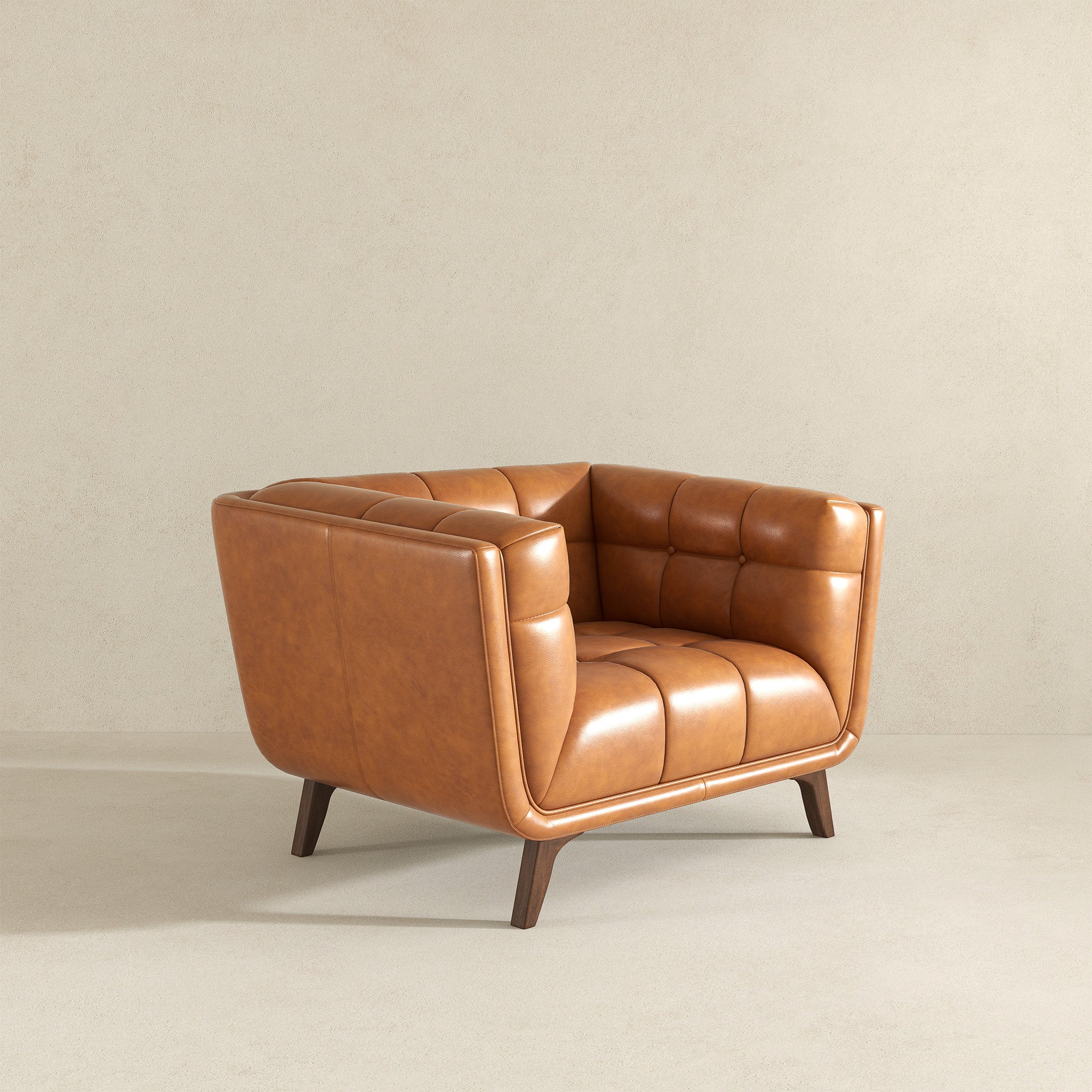 Cognac Leather Addison Lounge Chair