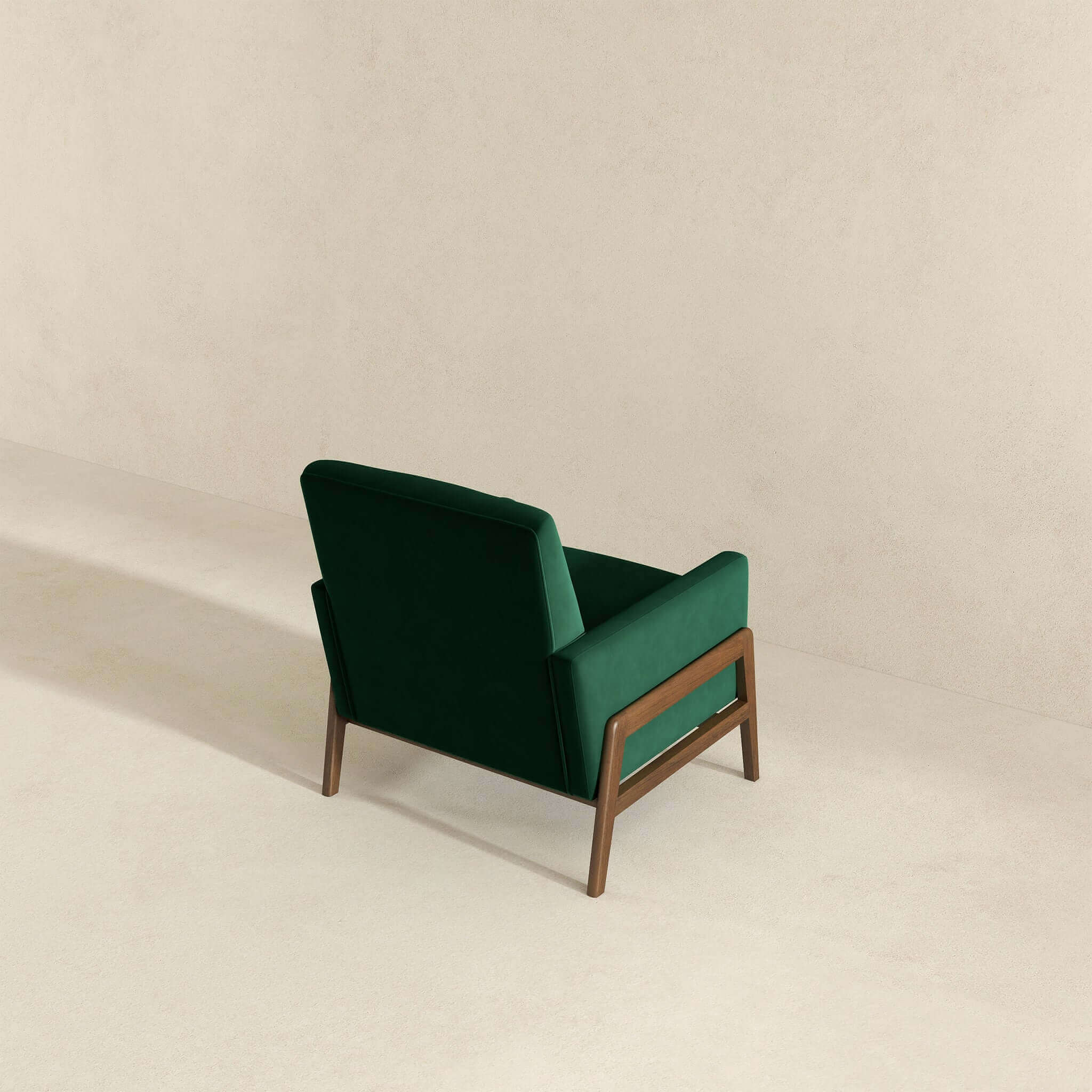 Cole Solid Wood  Velvet Lounge Chair