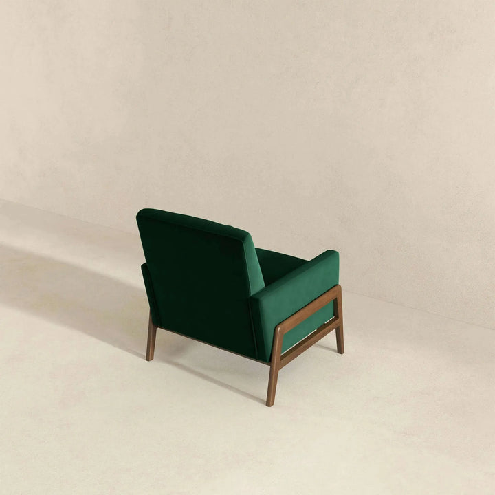 Cole Solid Wood  Velvet Lounge Chair