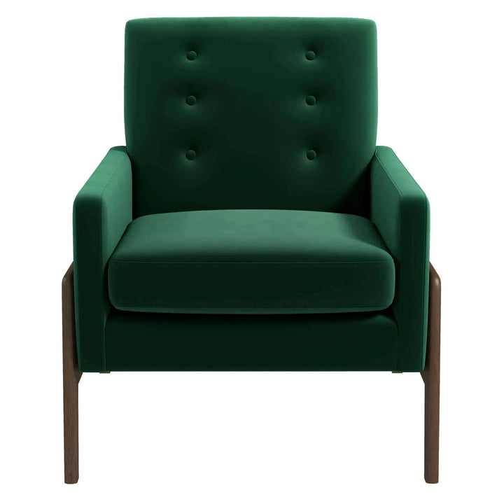 Cole Solid Wood  Velvet Lounge Chair