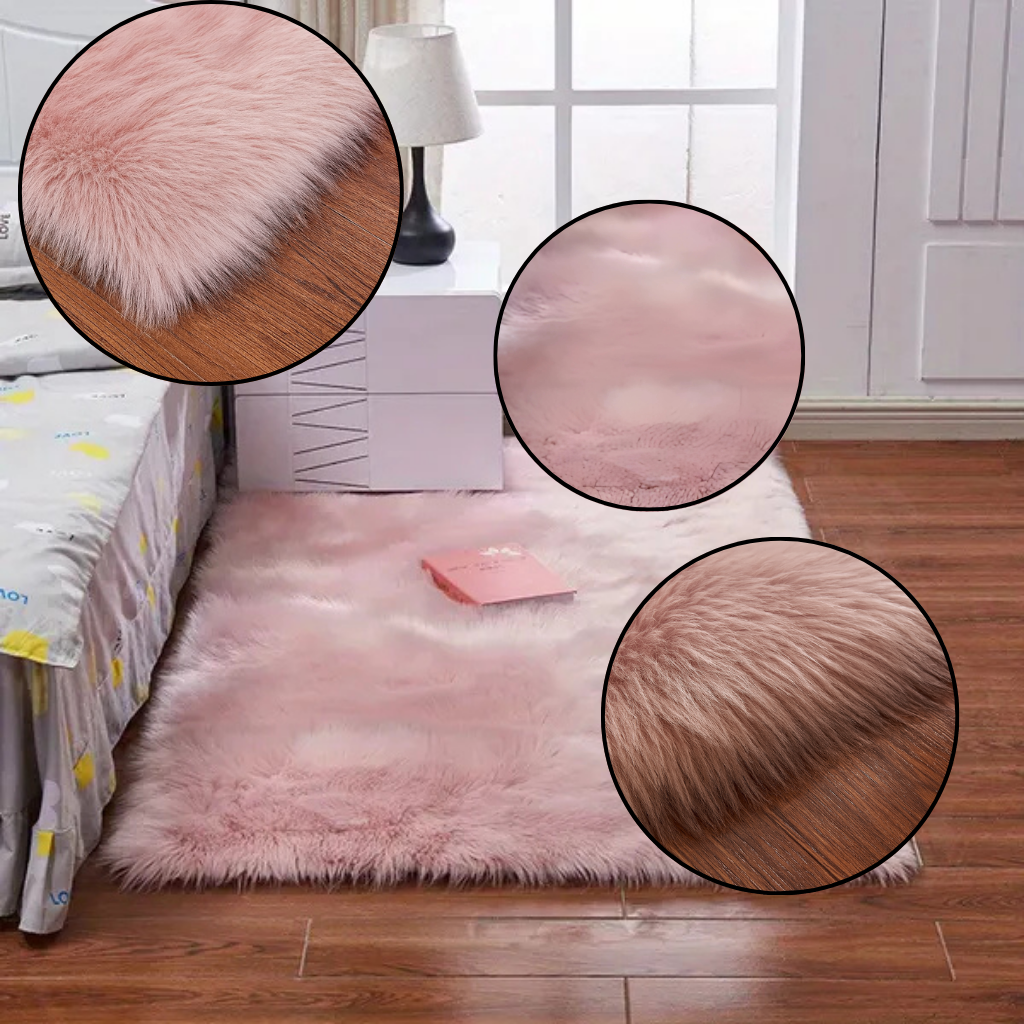 Long Imitation Wool Plush Rug – Cozy Soft Accent Carpet | Bedroom & Living Room Decor | Trufairs