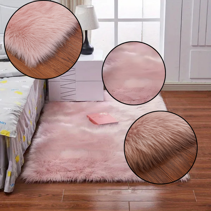 Long Imitation Wool Plush Rug – Cozy Soft Accent Carpet | Bedroom & Living Room Decor | Trufairs
