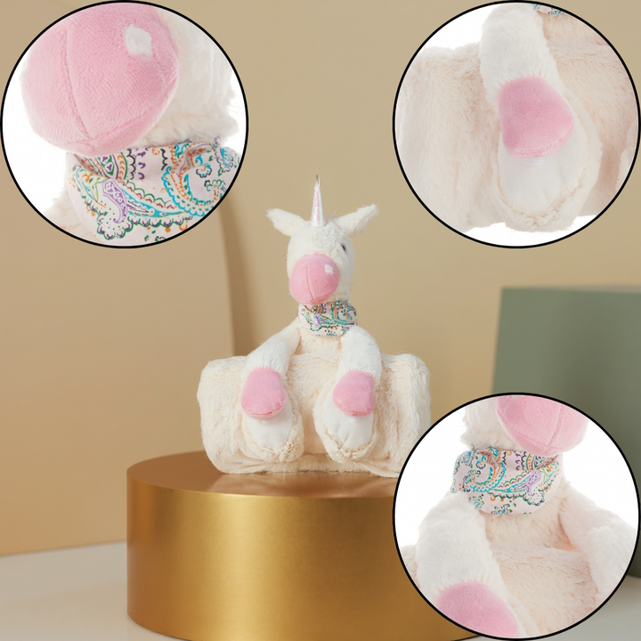 UnicornDream Ivory Tactile Throw Pillow – Fantasy Accent | Plush Decorative Pillow | Trufairs