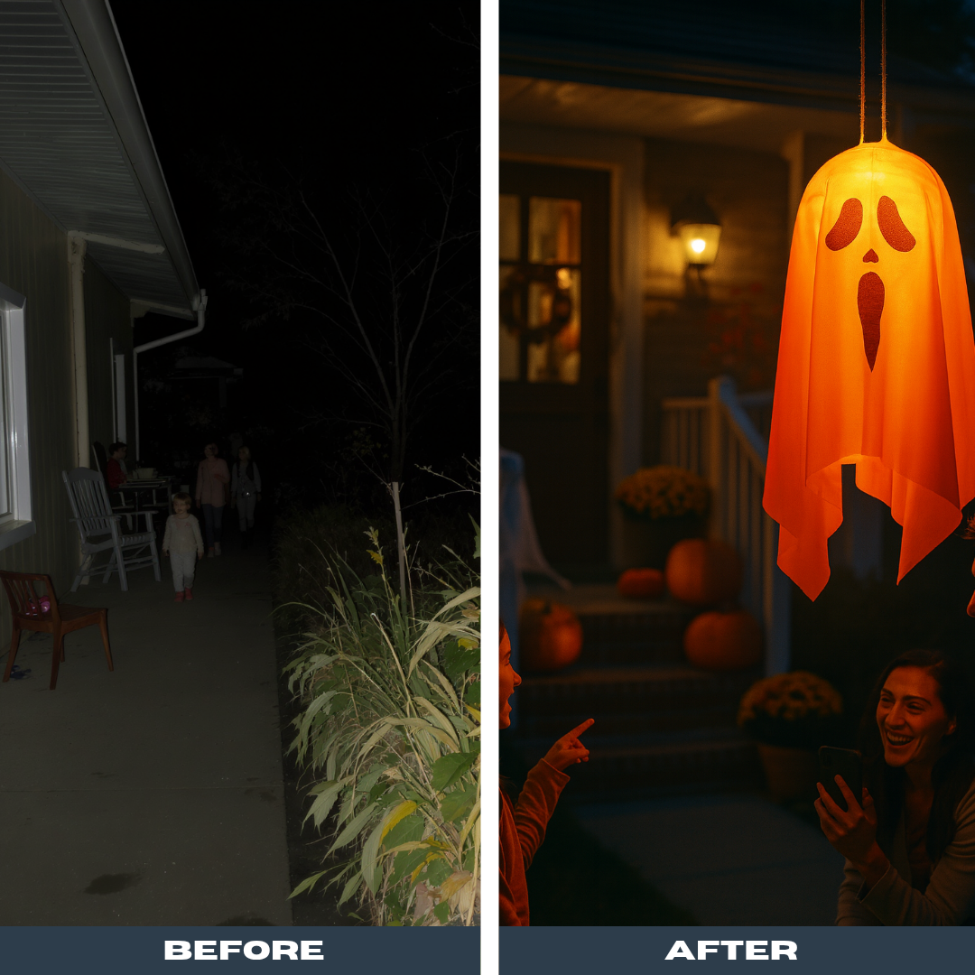 Halloween Hanging Lighted Witch Hat Ghost Decorations – Glowing Outdoor & Indoor Halloween Lights | Trufairs