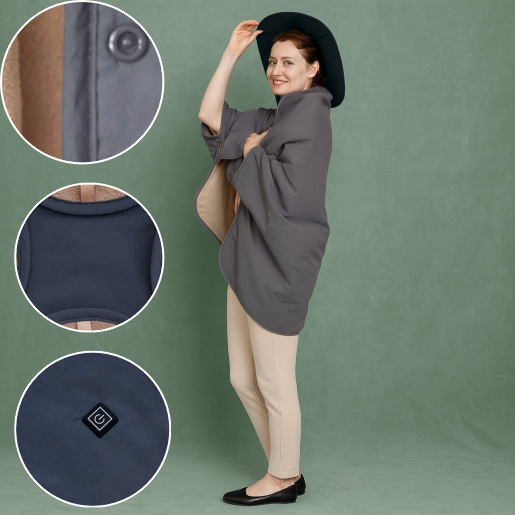 Waterproof Electric Heated Throw – Full Body Shawl Comfort | 53.5x37.8in | Trufairs