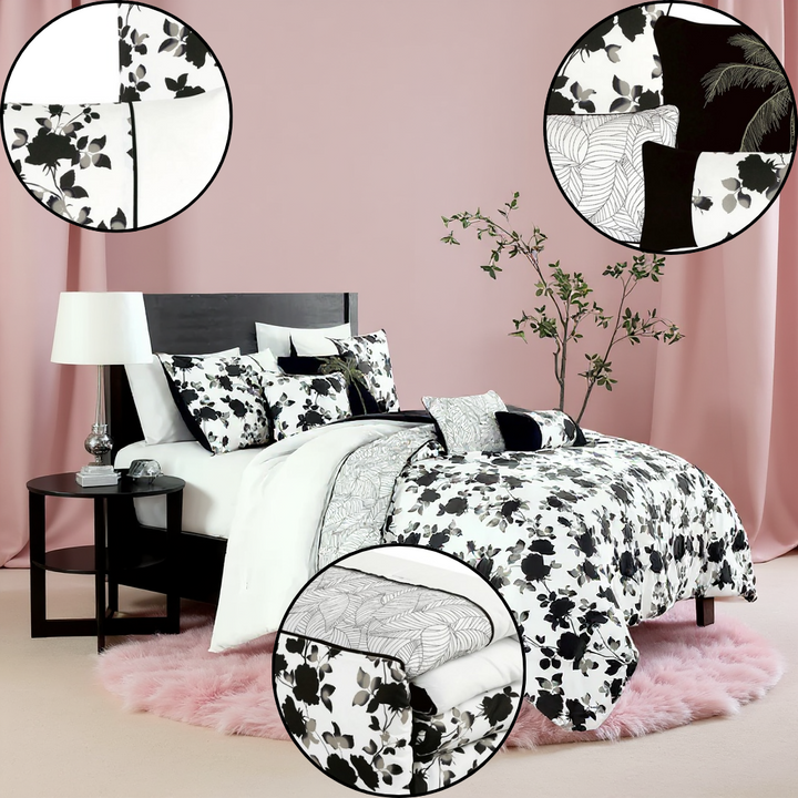 Kona 7-Piece Comforter Set – Coordinated Modern Bedroom Ensemble | Trufairs