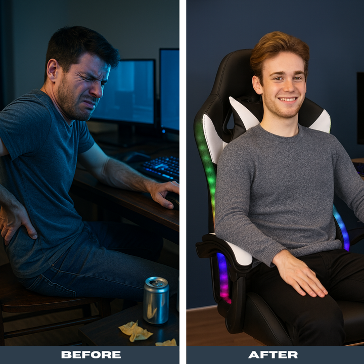 Ergonomic Gaming Chair for Adults – Professional Long-Sitting Support | Computer Chair for Extended Gaming Sessions | Trufairs