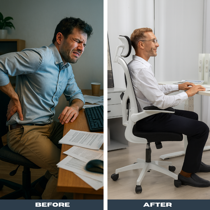 HOMCOM Black Mesh Ergonomic Office Chair – High Back Desk Chair with Flip-Up Armrests & Adjustable Support | Executive Office Furniture | Trufairs