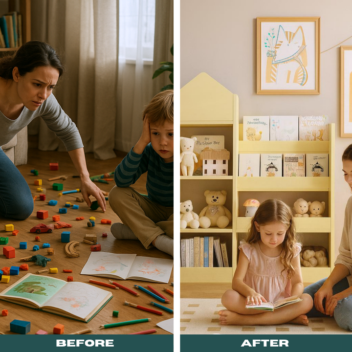 Children’s Multi-Bin Toy Organizer – Flexible Storage & Display Solution | Bookshelf Cabinet | Trufairs