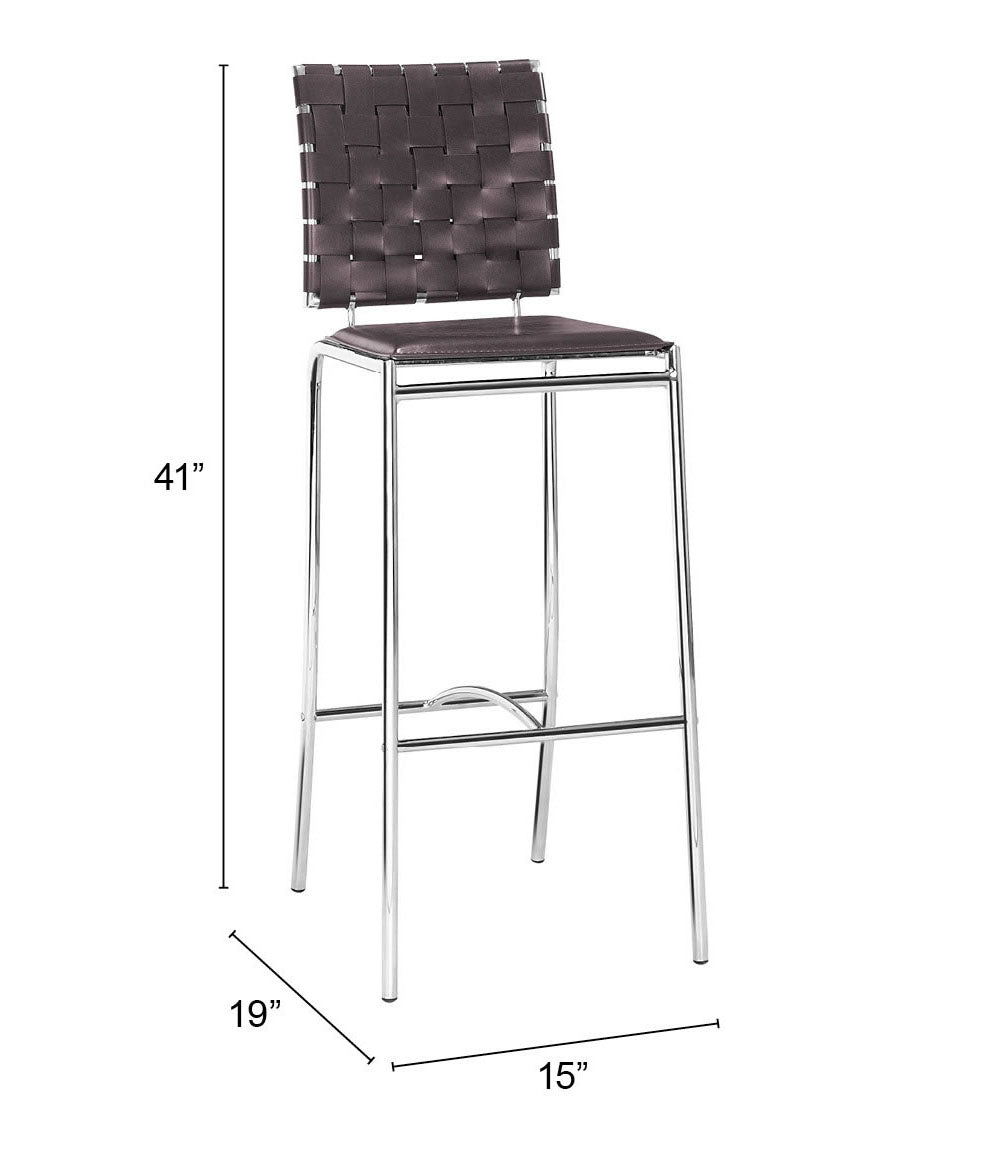 Criss Cross Barstool Espresso