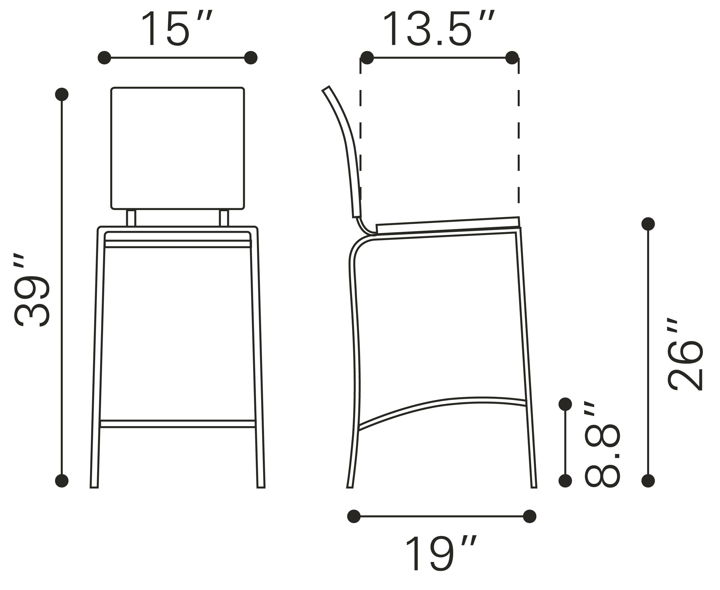 Criss Cross Counter Stool Espresso