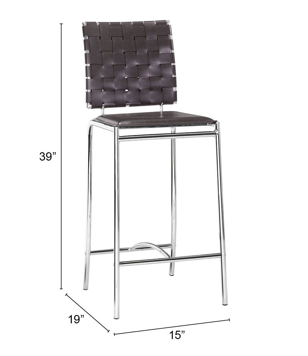 Criss Cross Counter Stool Espresso