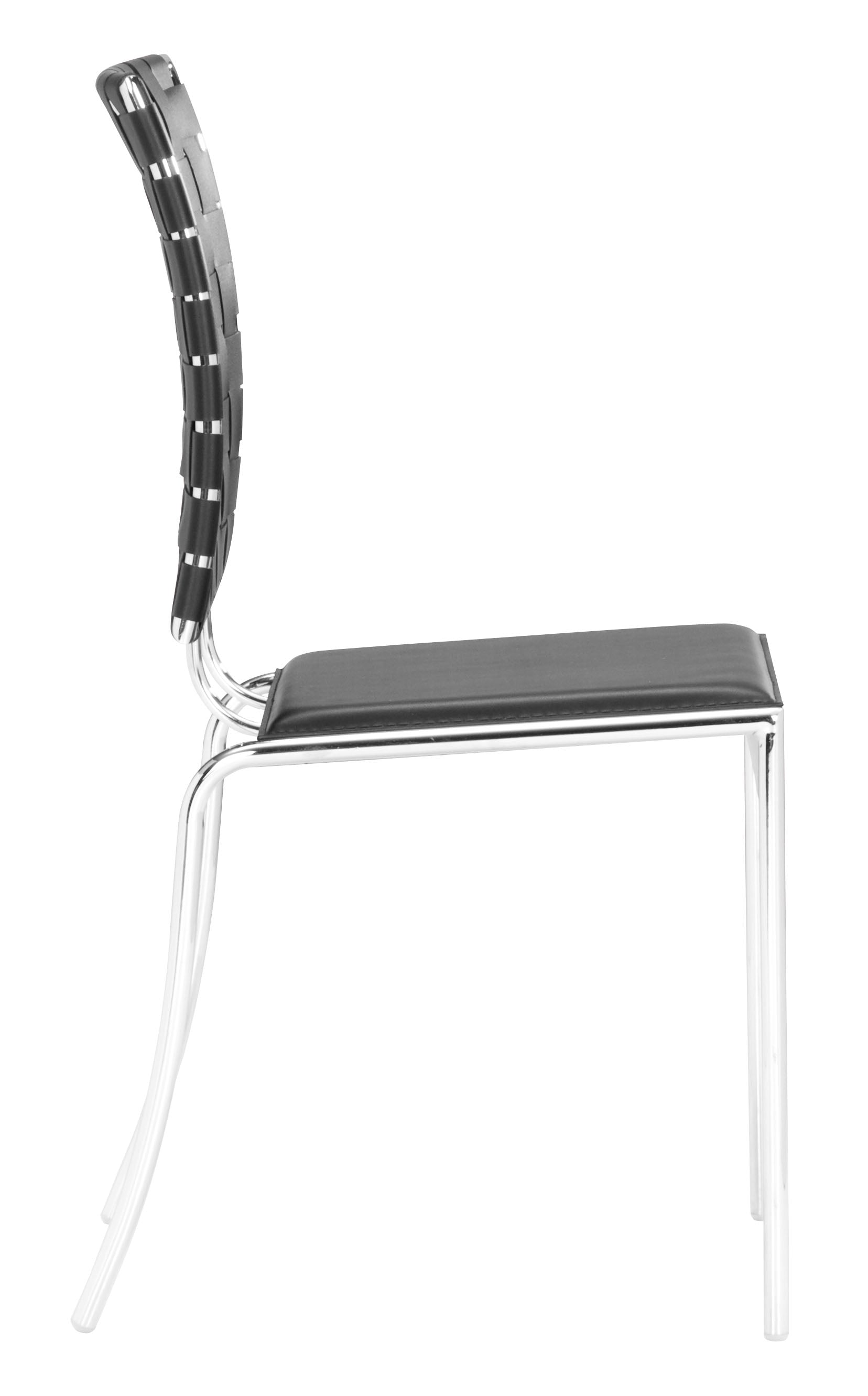 Criss Cross Dining Chair Black