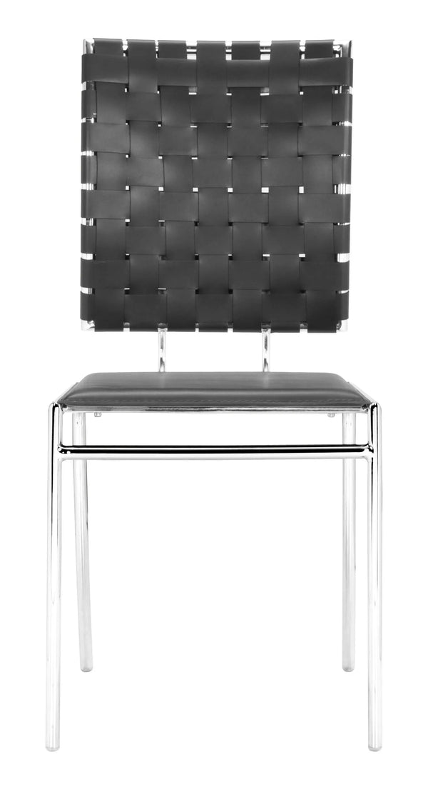 Criss Cross Dining Chair Black