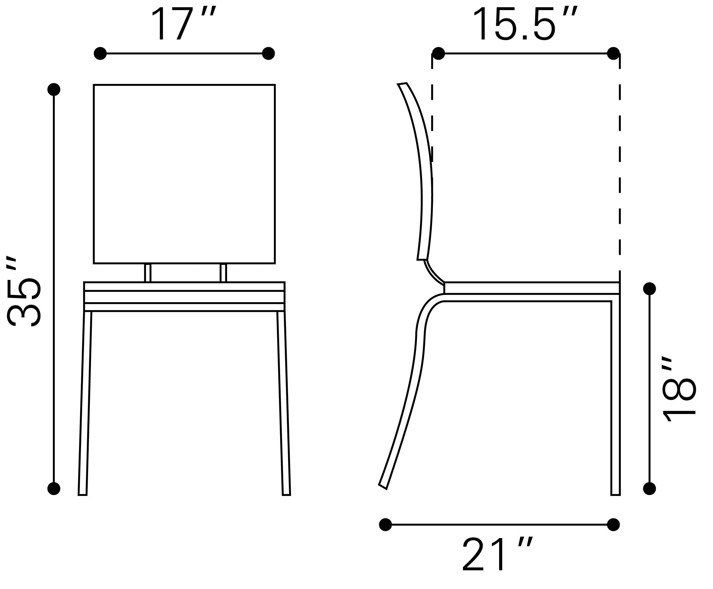 Criss Cross Dining Chair Black