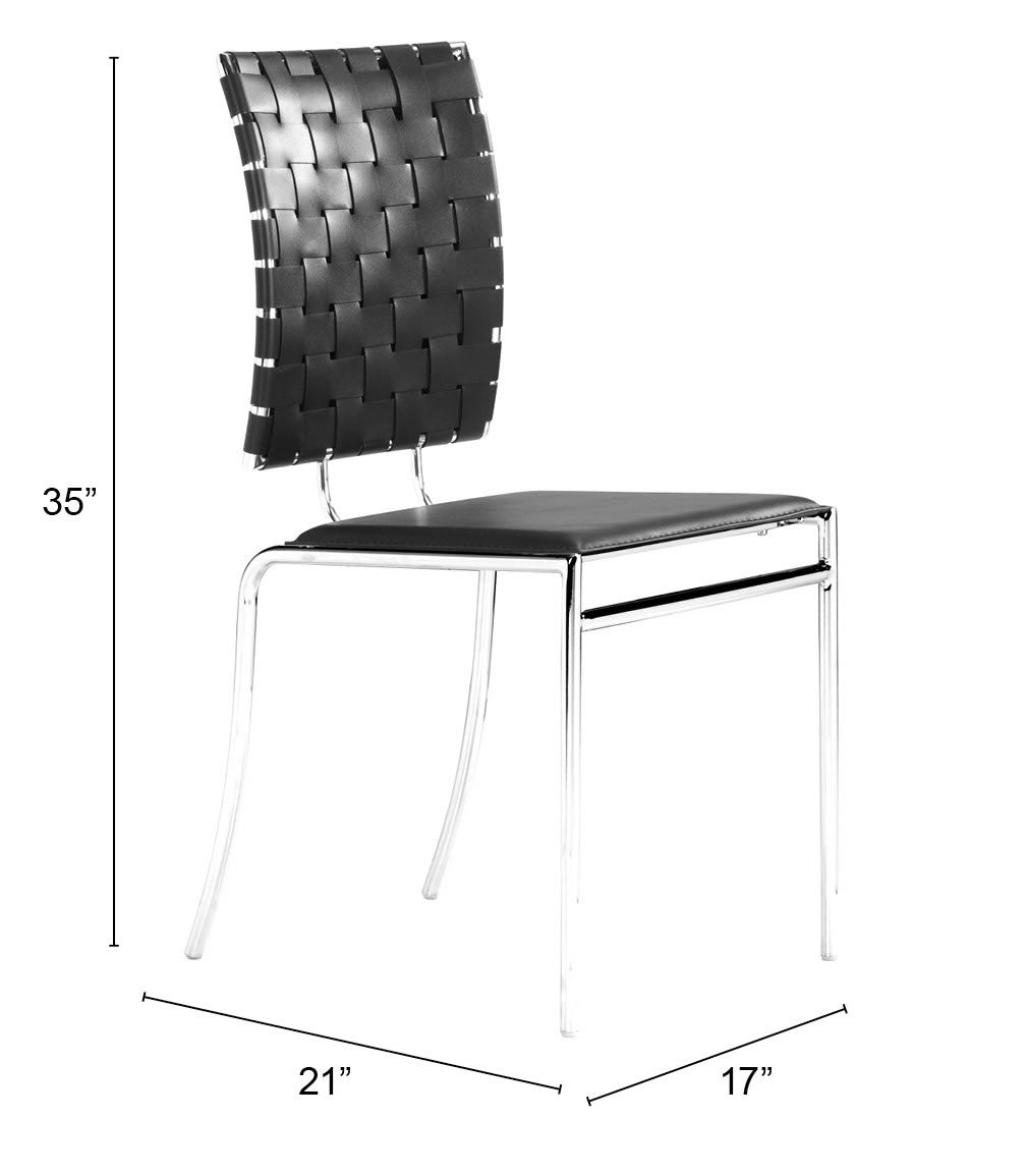 Criss Cross Dining Chair Black