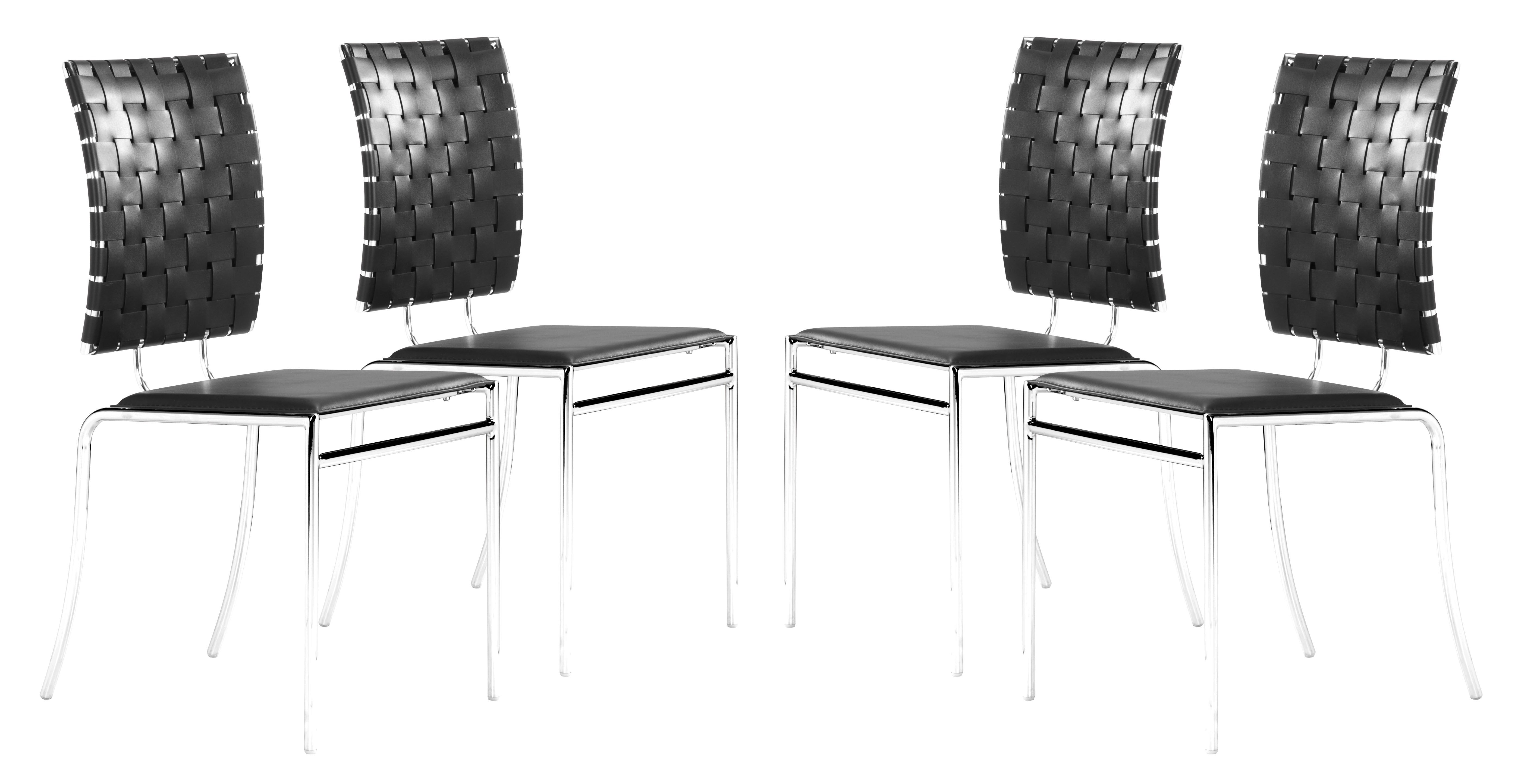 Criss Cross Dining Chair Black