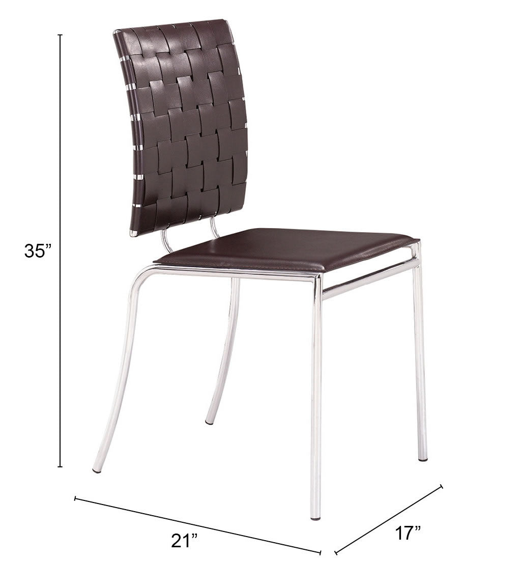 Criss Cross Dining Chair Espresso