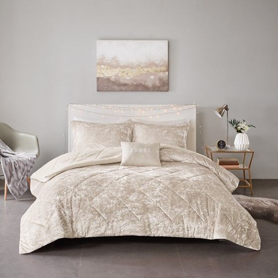 Crushed Velvet Comforter Set