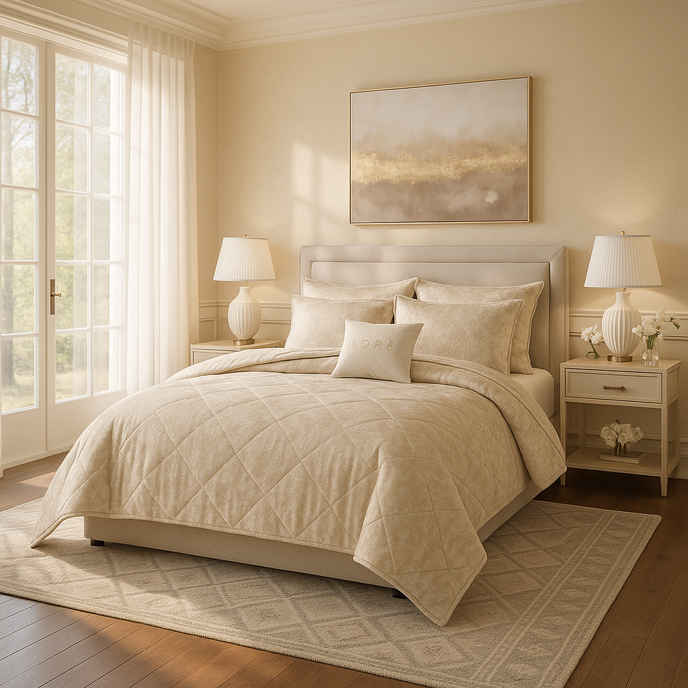 Crushed Velvet Comforter Set
