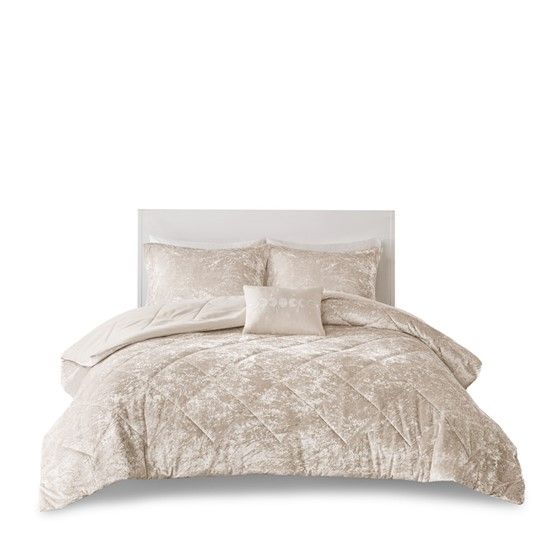 Crushed Velvet Comforter Set