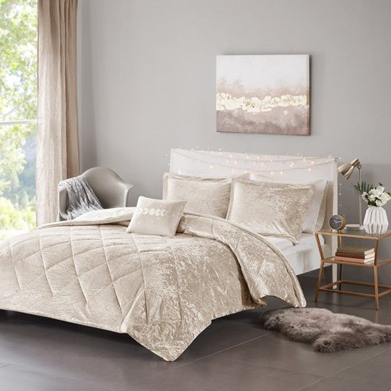 Crushed Velvet Comforter Set