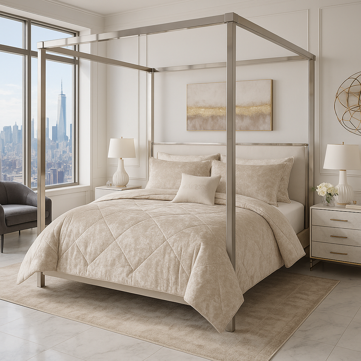 Crushed Velvet Comforter Set
