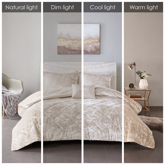 Crushed Velvet Comforter Set