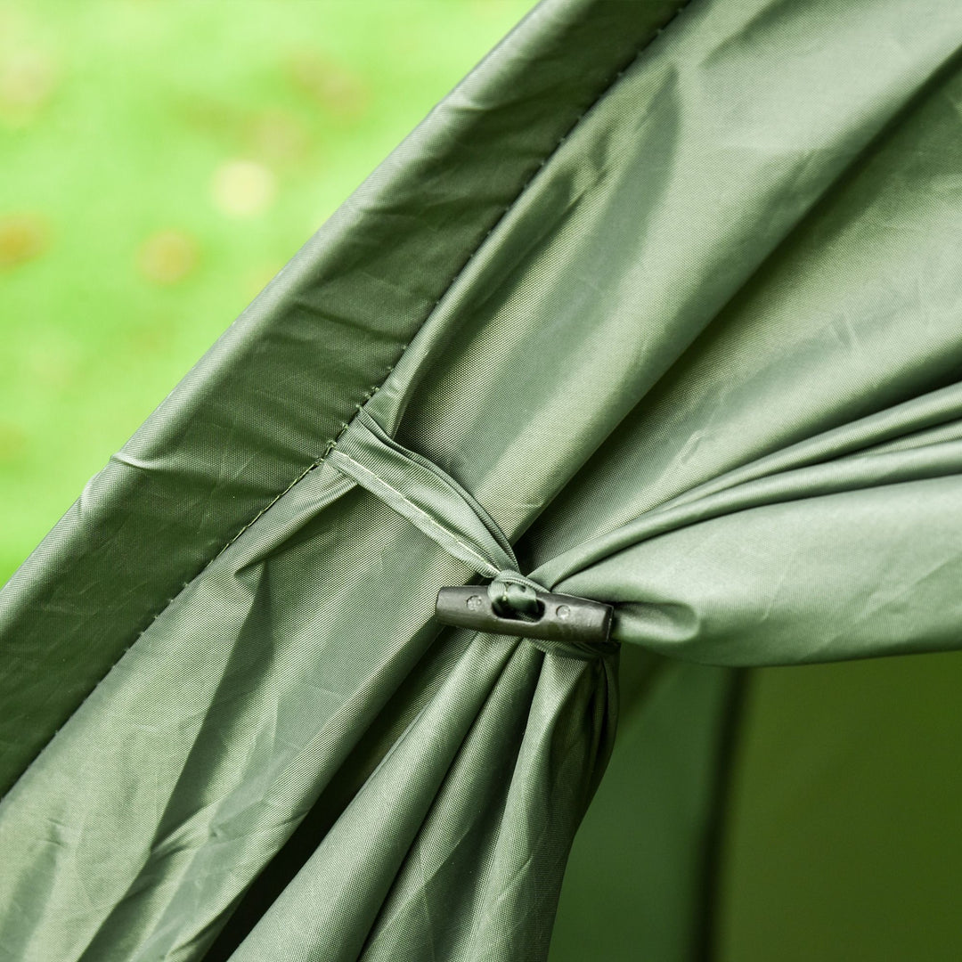 Outsunny 1 Person Folding Camping Cot, Portable Outdoor with Carry Bag, 2-in-1 Elevated Camping Bed Tent Single