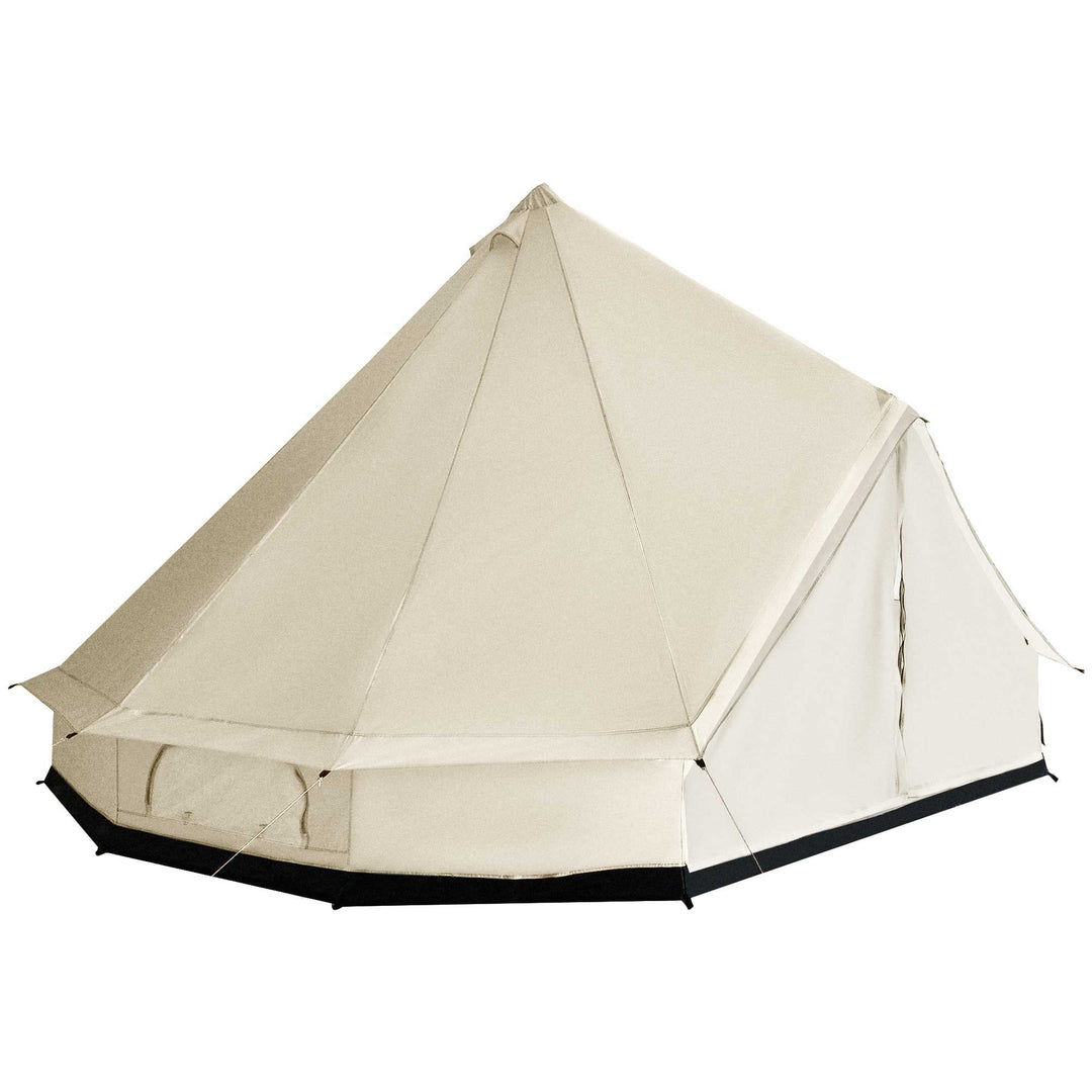 Outsunny 16.5' Large Family Tent 10 Persons Waterproof Teepee Bell Tents Hunting Camp Huge Four Season