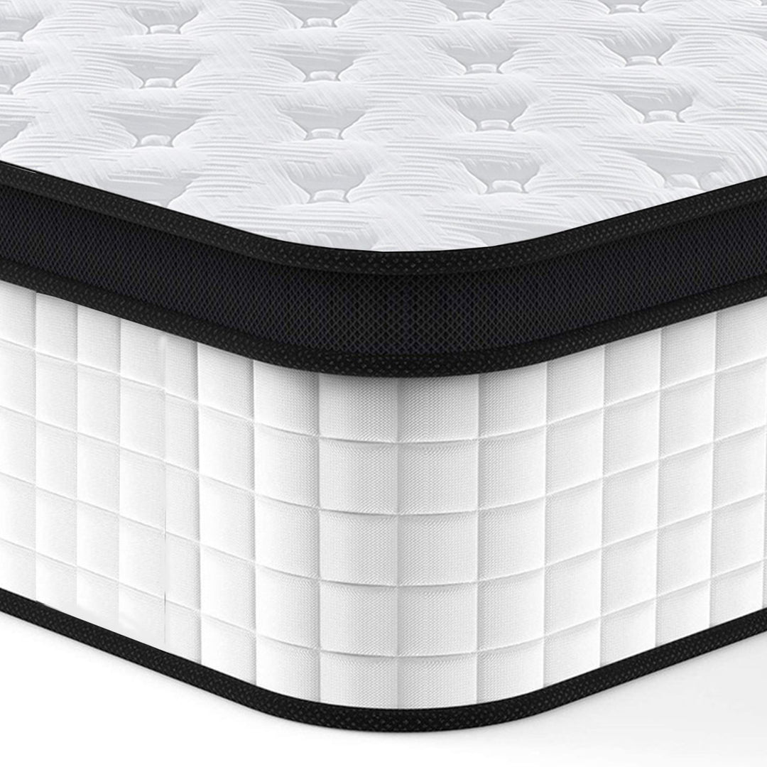12 Inch Twin XL Breathable Cool Cover Certipur-US Memory Foam Individual Pocket Spring Hybrid Mattress