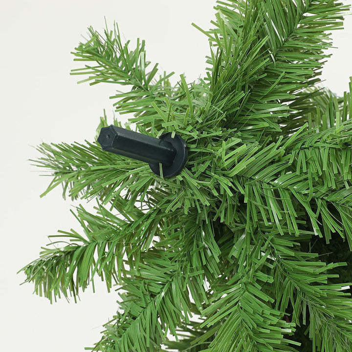 6ft Whimsical Pencil Christmas Tree, Bendable Artificial Christmas Tree with 400 Branch Tips and Metal Base, Green