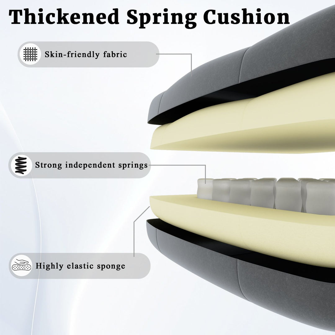 Ergonomic Gaming Chair, Electronic Gaming Chair With Massage Lumbar Support And Foot Pedals, Fabric Computer Chair