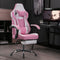 Gaming Chair with Footrest, High Back Gaming Chairs PVC Leather Ergonomic Gamer Chair with Adjustable Headrest Lumbar Support Racing Style Video Gaming Chair for Office/Home (Pink)