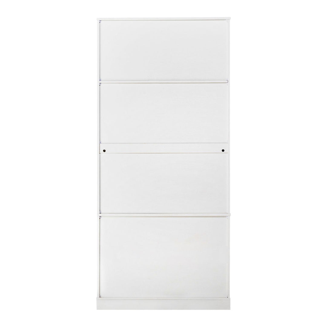 72" Modern Fluted Kitchen Pantry Cabinet with 2 Large Drawers & 8-Door Spice Rack, Freestanding Storage Organizer for Bathroom, Dining Room, Office, Entryway, White
