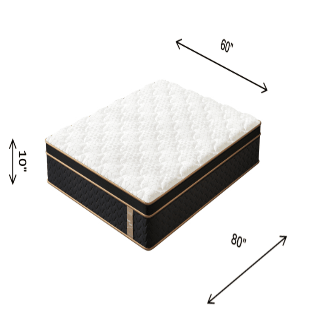 10" Queen Plush Hybrid Mattresses with Independently Encased Coils & Gel Memory Foam, Fiberglass-Free, Motion Isolation-Edge Support, Mattress in a Box, CertiPUR-US Certified
